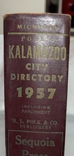 Vintage Kalamazoo Michigan Directory 1957 Businesses Hardcover 