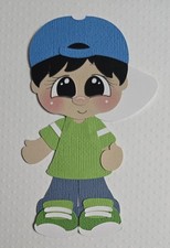 Brother Black Hair. Scrapbook, Card making Paper Piecing