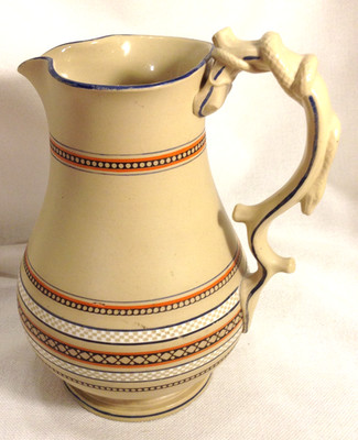 Vintage Antique Stourbridge Pitcher James Dudson Patent Mosaic 241 8.25'' 19th