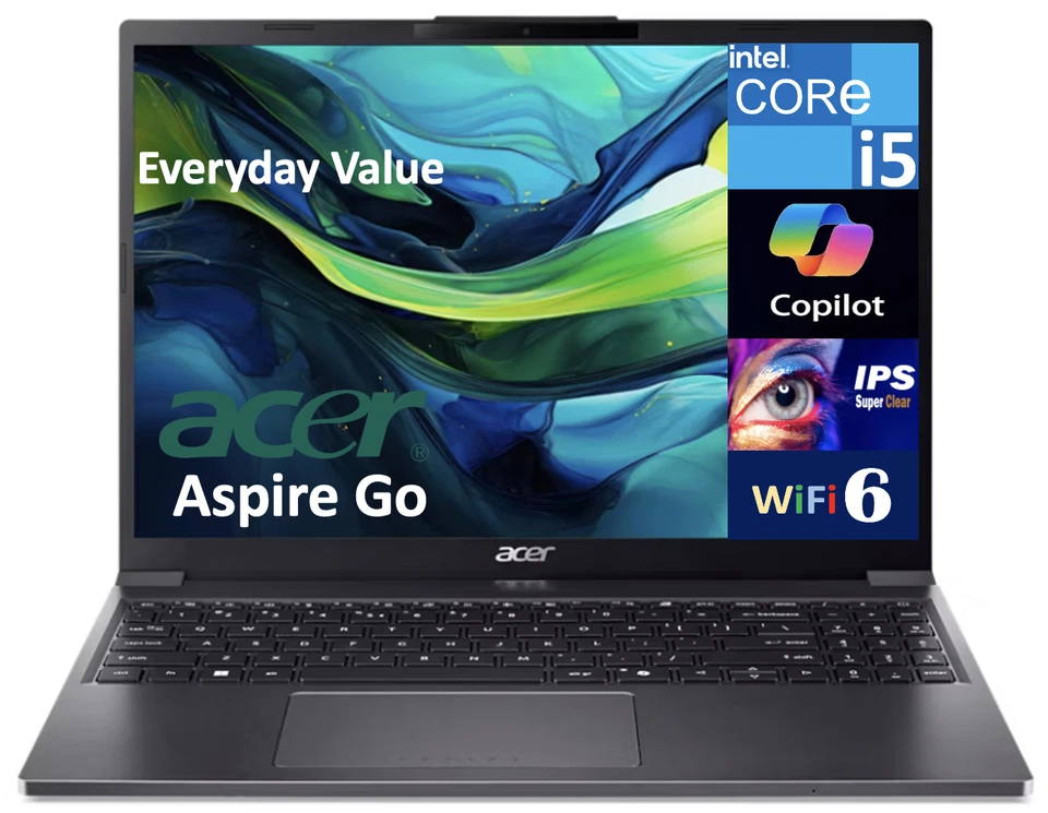 Acer Aspire Go 15.3" 1920x1200 Intel i5-1334U 16GB RAM 1TB SSD Windows 11 Home