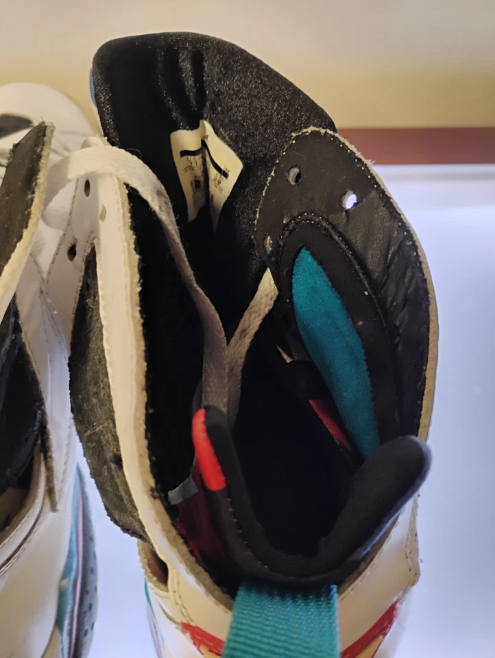 Nike Air Jordan VII 7 Retro Blanco Orión Azul Negro 304775-105 Talla 11.5 Foto 4 de 4