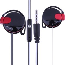 Clip Type Earphones Wired 3.5mm Ear Hook Stereo Earbuds Running