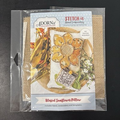 Adorn It Stitch It Blessed Sunflower Pillow Kit