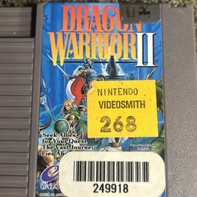 Dragon Warrior II 2 (Nintendo NES) Cartridge and Original Dust Cover