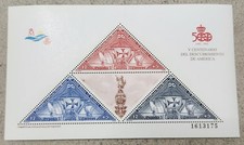 SPAIN 🇪🇦 500th ANNIVERSARY OF THE DISCOVERY OF AMERICA STAMP SHEET / 1992