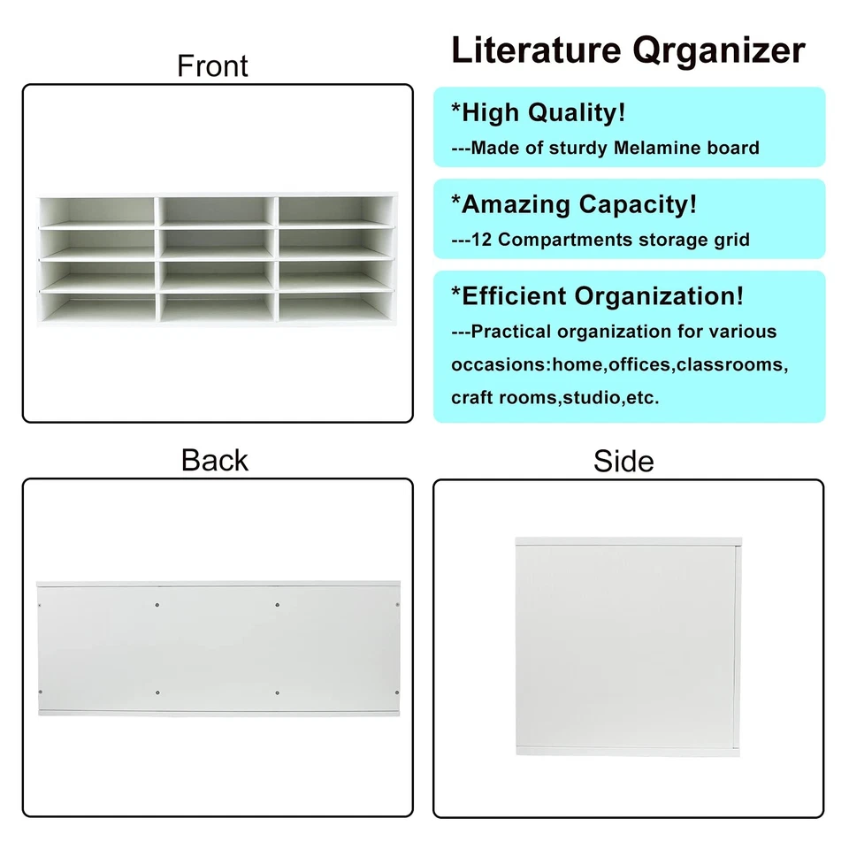Mail Sorter, Wood Countertop Literature Organizer, Student Mailbox for Classr... - Image 2 of 4