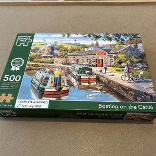 Corner Piece 500 Piece Jigsaw Puzzle Boating On The Canal