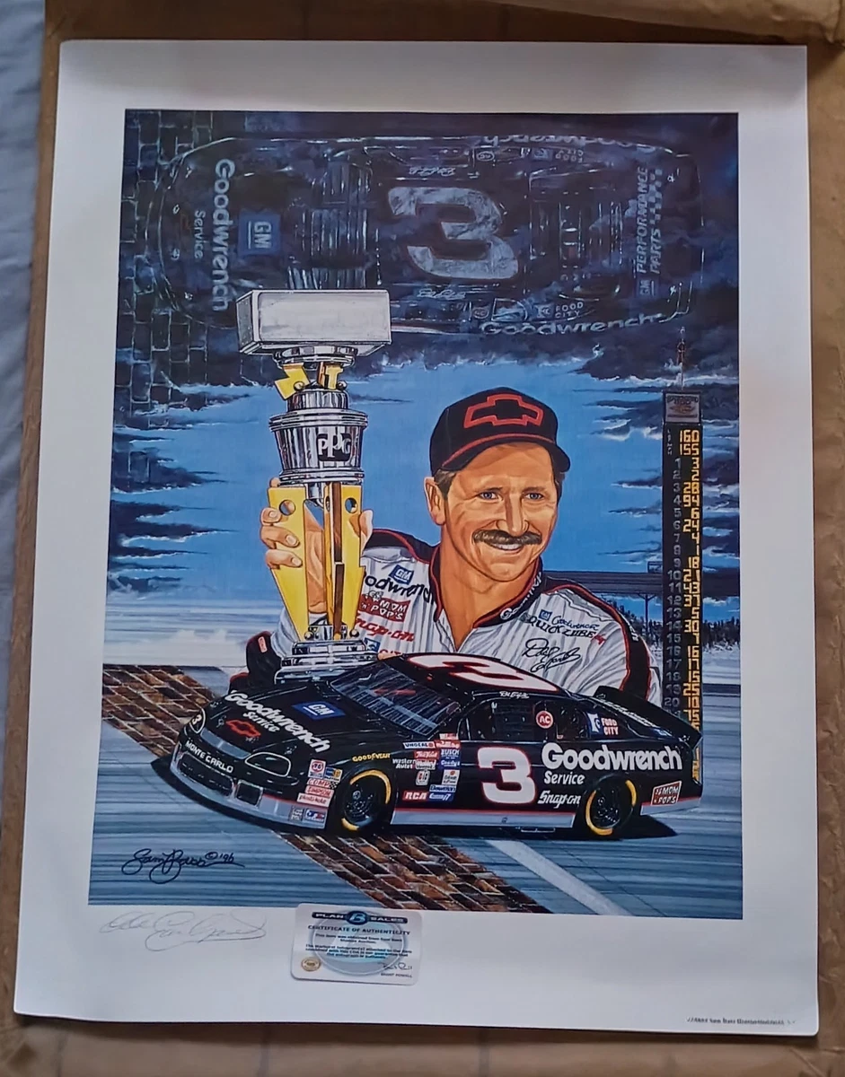 Dale Earnhardt NASCAR Original Autographed Lithographs, Posters