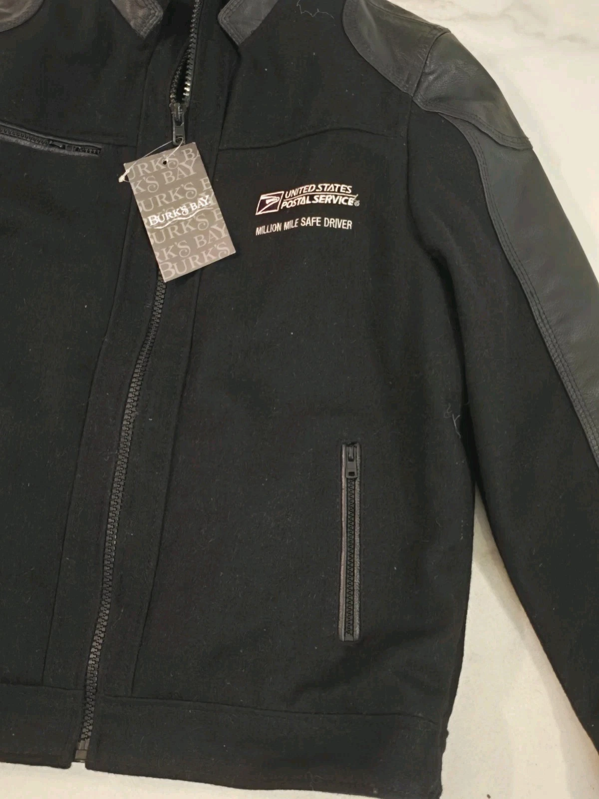 RARE US Post OfficeWOOL LEATHER MILLION MILE SAFE DRIVER MILESTONE MAIL JACKET S - product detail image 7
