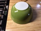 Vintage Pyrex Glass Mixing Bowl Verde Green # 403 Avocado Olive 2 1/2 Quart