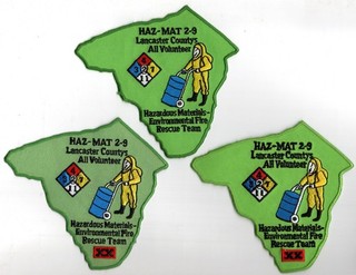 Lancaster County Haz Mat Fire Company Dept. Station Patch PA Hazardous Materials