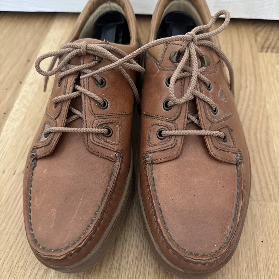 Florsheim Outdoorsman Para hombres 12 B Marrón Cuero Barco Zapatos Preppy Informales Mocasines Foto 2 de 4