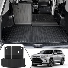 Cargo Mat with Backrest Mat 2-in-1 for 2024 2025 2026 Toyota Grand Highlander...