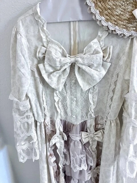 Disfraz Halloween Barroco Francés Té Lolita Vestido con Sombrero a Juego Alta Calidad Foto 4 de 4