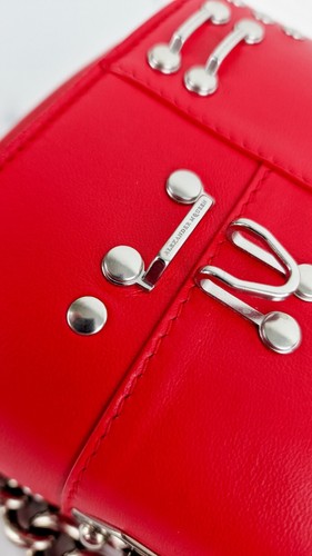 Alexander McQueen Lust Red Nano 16 Box Bag Hooks & Studs Handbag Crossbody Bag - Picture 14 of 24