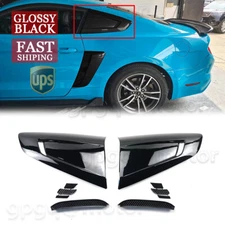 For Ford Mustang 15-22 V3 Style Side Quarter Window Louvers Rear Sun Shade Cover