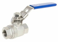 1" NPT 316 STAINLESS STEEL BALL VALVE FEMALE FEMALE 2 PIECE FULL BORE LOCKABLE