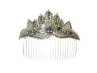 Johnny Loves Rosie Wedding Crown Comb With Beaded Detail Silver Johnny Loves Rosie Wedding Crown Comb With Beaded Detail Silver