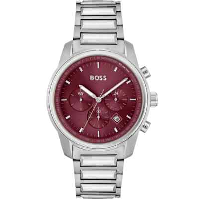 BOSS Men's Chronograph Watch 1514004 - Silver Stainless Steel, Date, 5ATM
