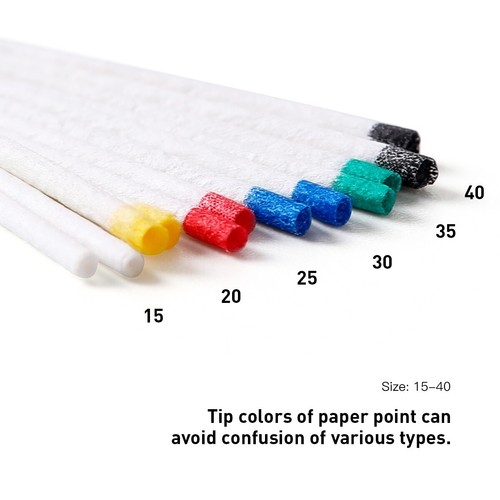 Dental Endo Cotton Fiber Absorbent Paper Points / Gutta Percha Point Fiber Taper - Picture 7 of 250