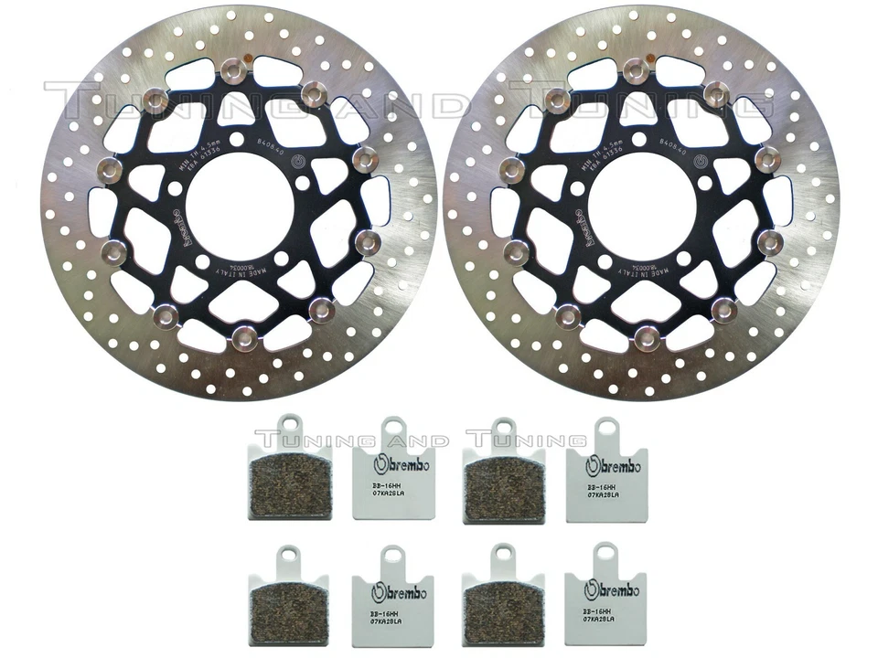 Disques frein avant BREMBO+Plaquettes LA POUR KAWASAKI Z 750 R 2011 2012 12 - Photo 1/1