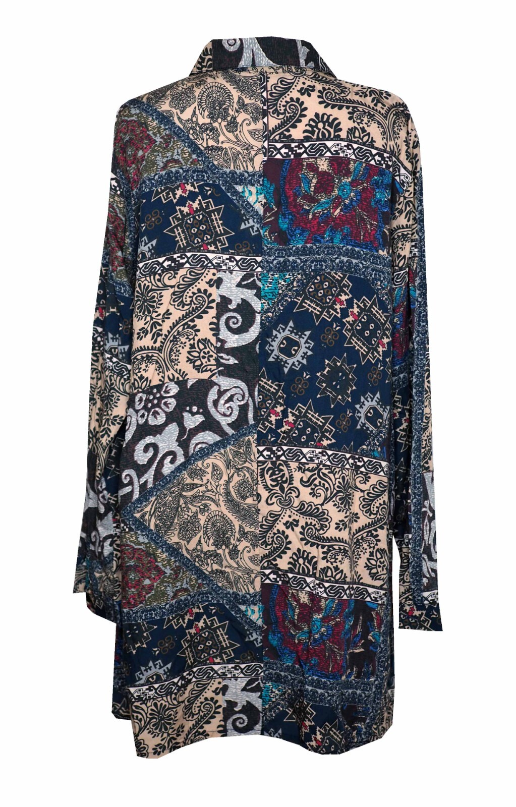 TOLANI Collection S Tunic Top Patchwork Print Mod… - image 3