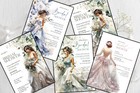 10 Bridal shower Invitations, Hen Party Invite, Bride-to-be party, Bridal shower