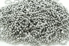 1000 HIGH QUALITY STAINLESS STEEL BALL CHAIN NECKLACES 24 INCH - 2.4MM BEAD USA