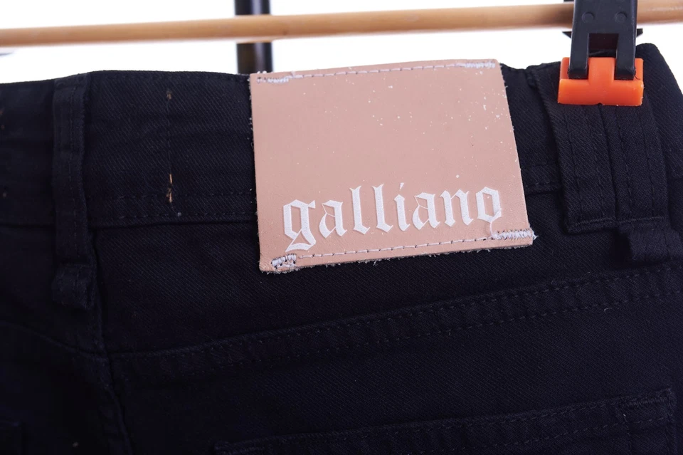 Calça GALLIANO Feminina Preta Tamanho 24 38 - Imagem 3 de 4