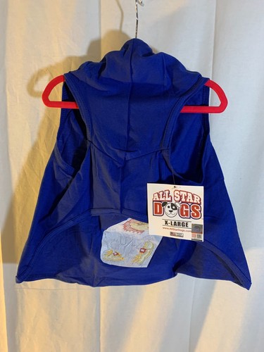 NCAA Kansas Jayhawks Officially Licensed Cotton Lycra Hooded Dog Shirt - Size XL - Picture 10 of 10