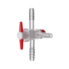 10mm Glass 3-Way Connection Pipe With PTFE Switch Valve Lab Flow Control Adapter