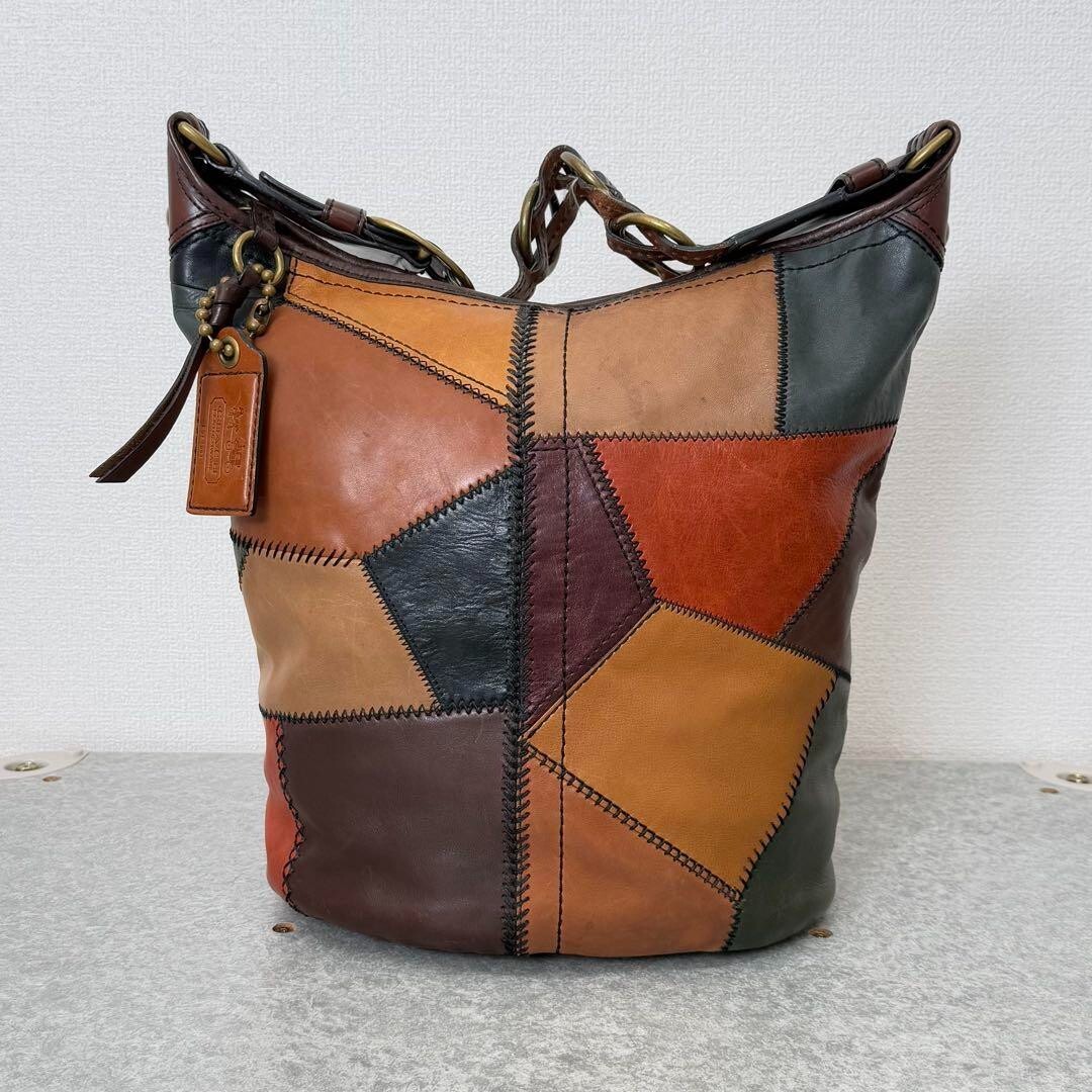 バッグ Rare COACH Patchwork DuffleBag DarkBrown Rare COACH Patchwork DuffleBag DarkBrown