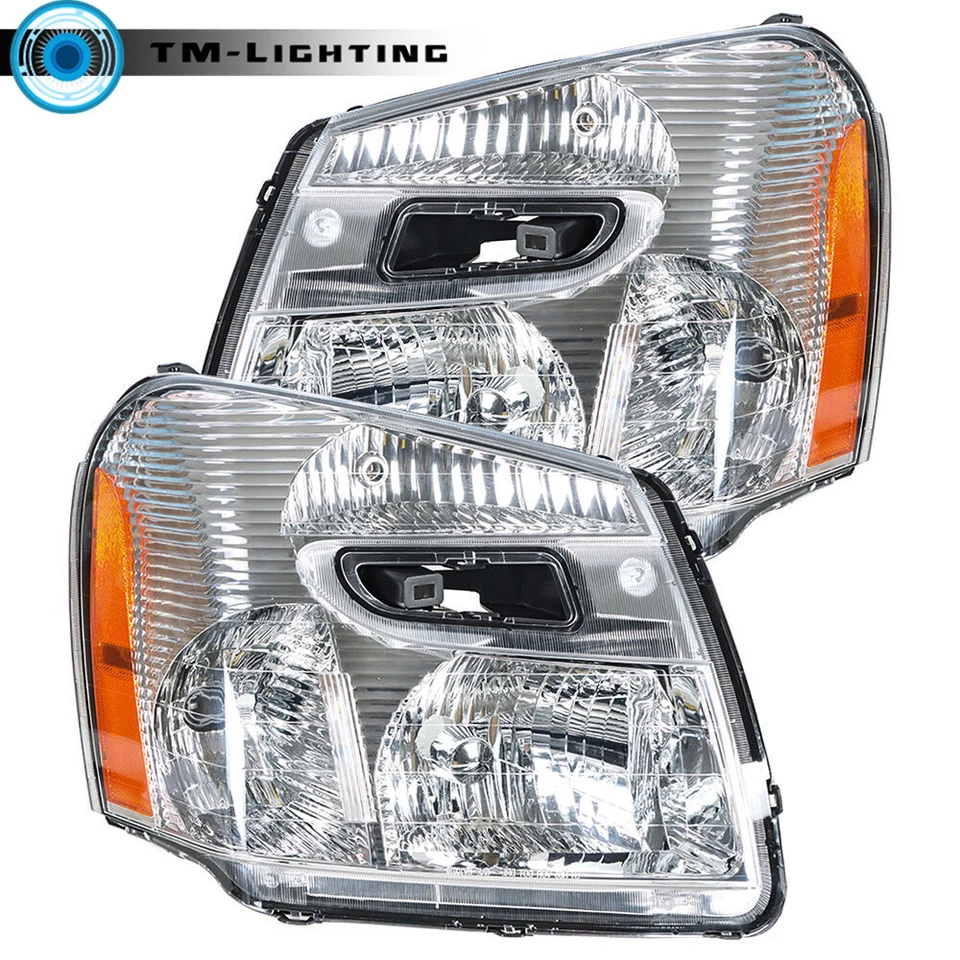 Faros halógenos para Chevrolet Equinox 2005 06-2009 carcasa cromada izquierda+derecha Foto 2 de 4