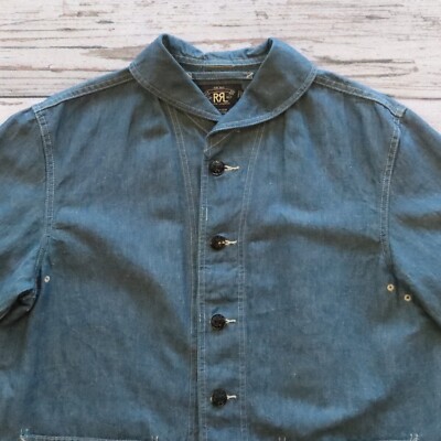 Double RL Ralph Lauren Denim Deck Jacket USN US Navy Vtg | eBay