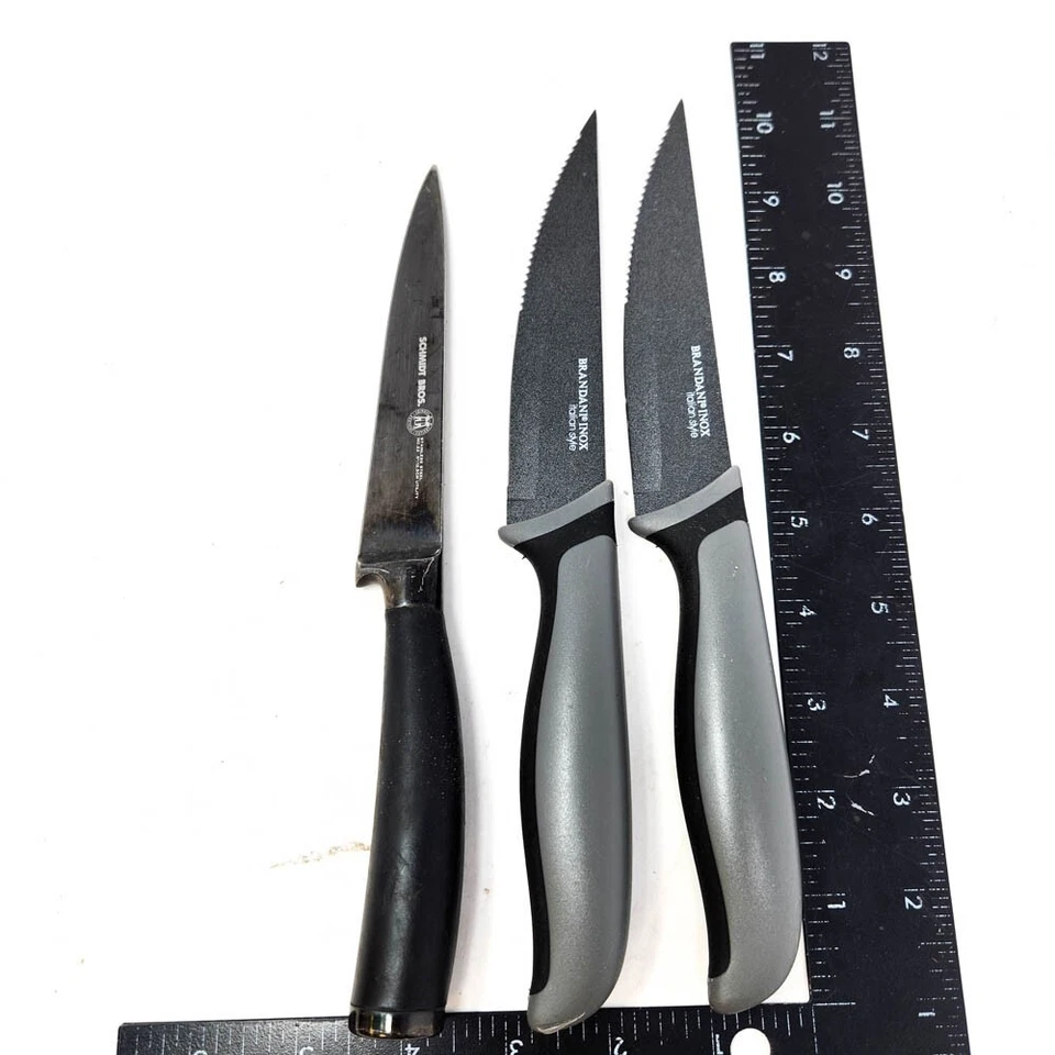 3 Pcs Brandani, Schmidt Bros No 22 Steak Knife Set, Stainless Steel Blades - Image 3 of 4