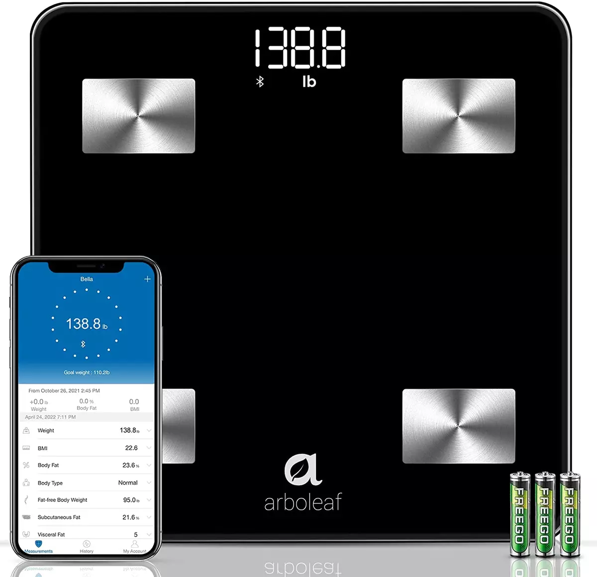 Arboleaf Scale for Body Weight Smart Weight Scale Bluetooth