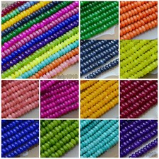 2x4mm Faceted Jade Rondelle Gemstone Loose Beads 16" Strand