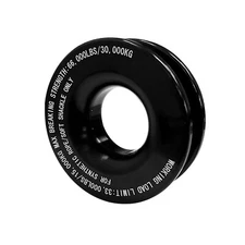 Heavy Duty Recovery Ring Snatch Block Pulley Soft Shackle Tow Winch Rope 66000lb