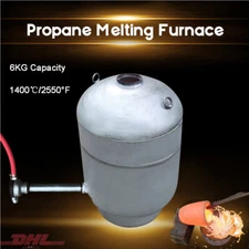 6KG Gas Propane Melting Furnace Forge Metal Gold Silver Tin Copper Smelter 1400℃