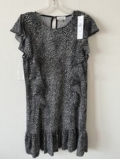 Calvin Klein Womens Leopard Print Dress Size 8. Very Rare!