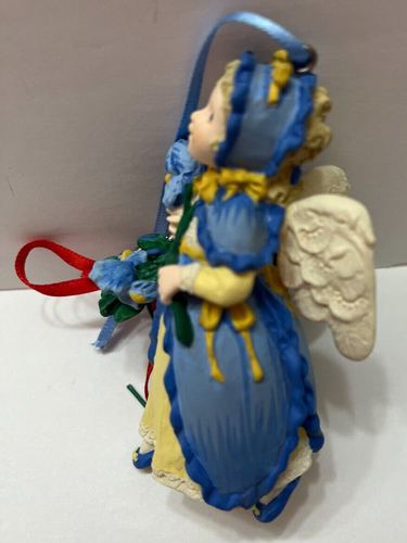 1998 Hallmark Keepsake Iris Angel Ornament The Language Of Flowers Collectors - Picture 5 of 6