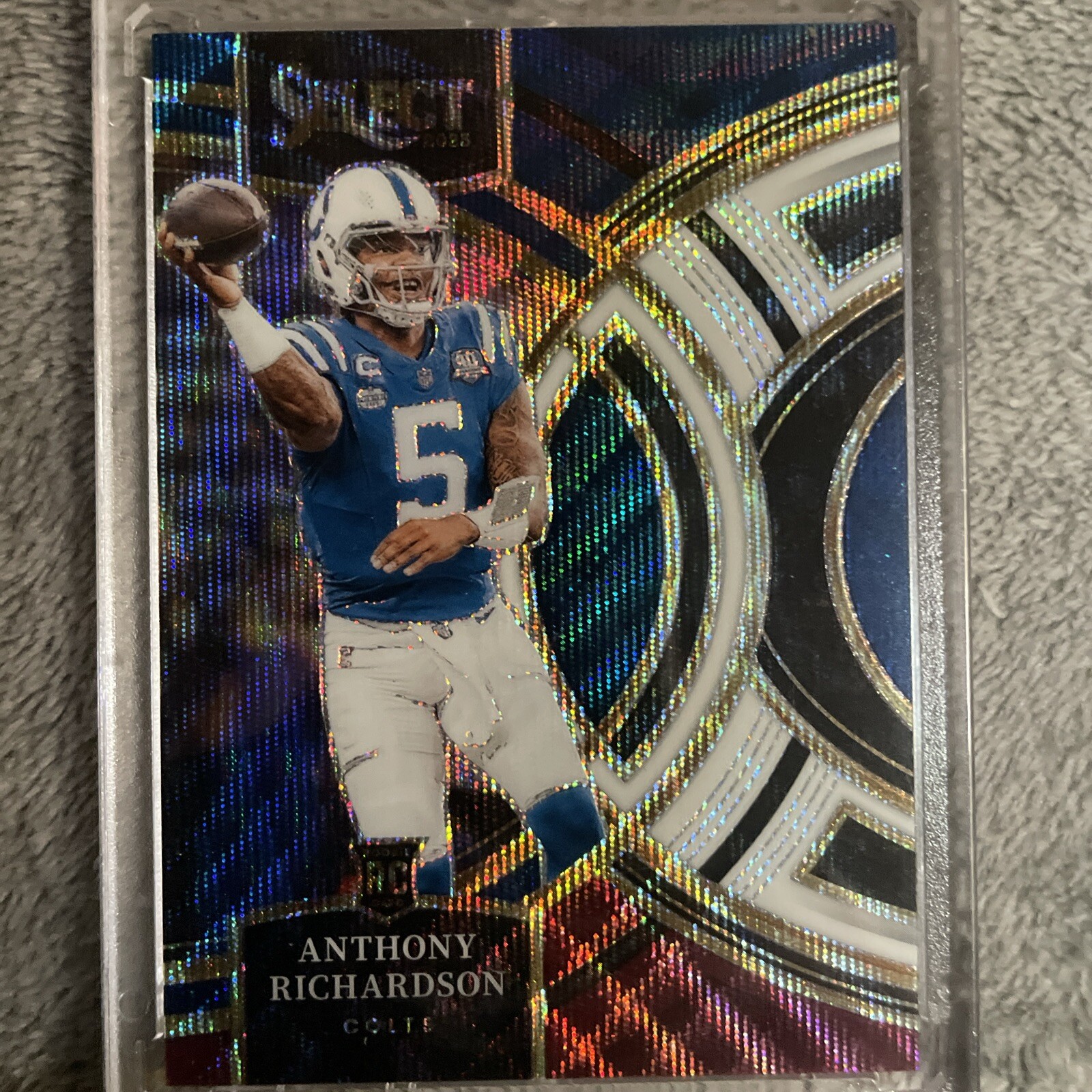 2023 Panini Select - Premier Level Tri-Color Prizm #117 Anthony Richardson /225