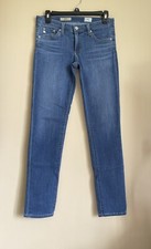 AG Jeans ADRIANO GOLDSCHMEID The STILT Cigarette Leg 26R Blue Made in USA