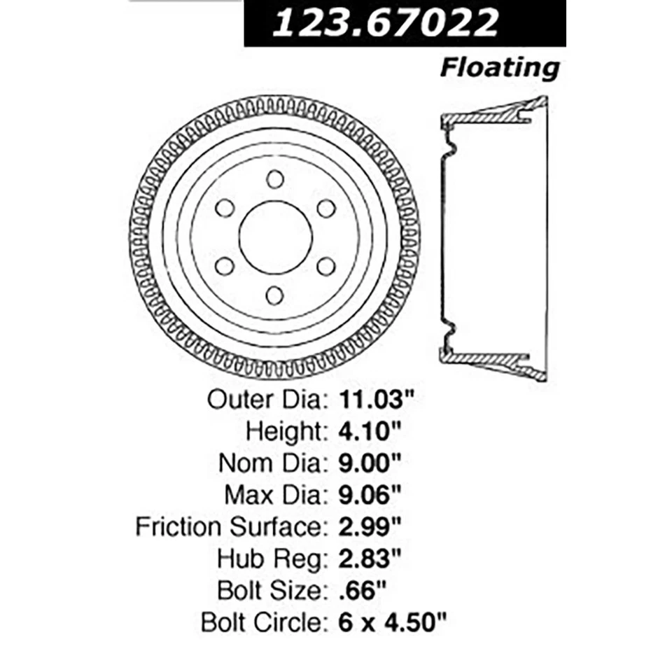 Rear 3X Brake Drum,Drum Brake Shoe Centric fits Dodge Dakota 1991-2002_HL - Image 4 of 4