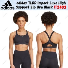 adidas TLRD Impact Luxe High Support Zip Bra Black IT2403 Japan Size