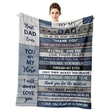 Gifts Blanket - Gifts from Daughter - Gifts from Son 60"x50" 60" x 50" Dad