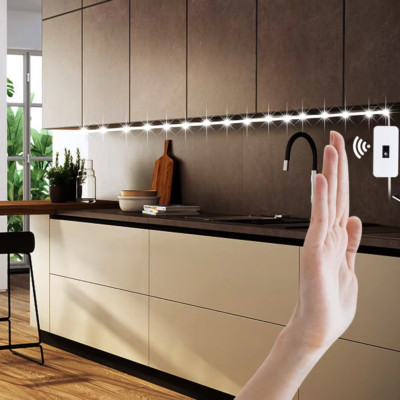 DC 5V Lamp USB Motion LED Backlight TV Kitchen LED Strip Hand Sweep Waving on of