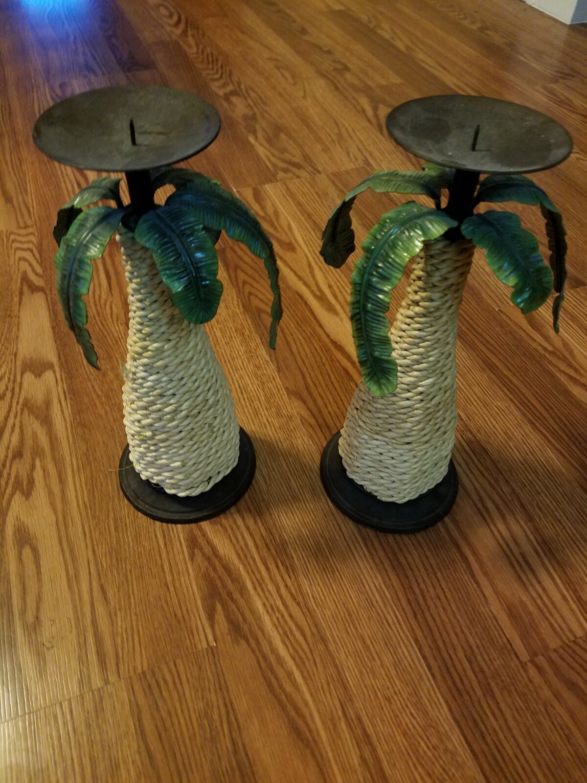 x2 TropicalPalm Tree Candle Holders from Kohl's Monterey Collection 11.