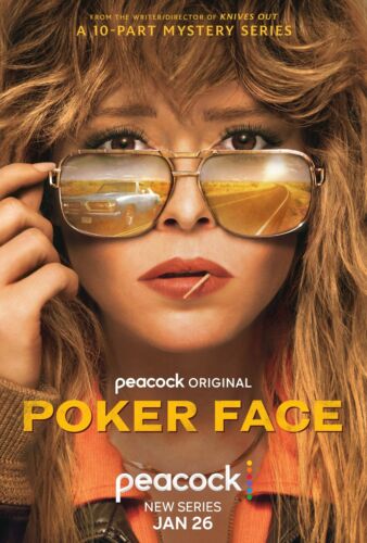 NEUF Affiche promotionnelle imprimée d'art 2023 "Poker Face" spectacle mystère paon série télévisée cadeau - Photo 1 sur 2