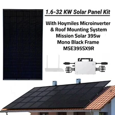1.6kW DIY Solar Panel Kit with Microinverter Racking/Roof Mount Complete Install